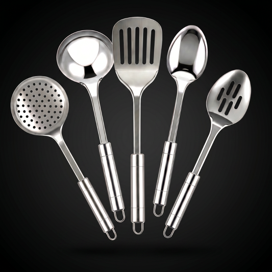 5-teiliges Küchenutensilien-Set aus Edelstahl — TITANOX®