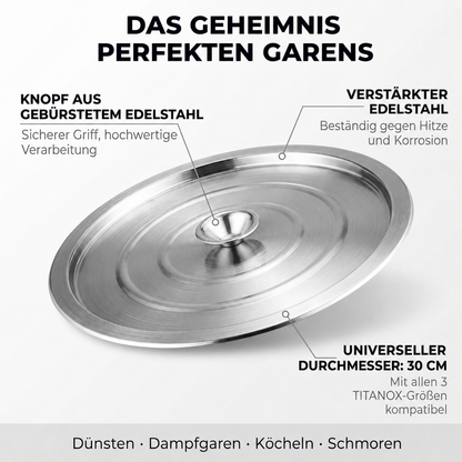 Universaldeckel aus Edelstahl — TITANOX®